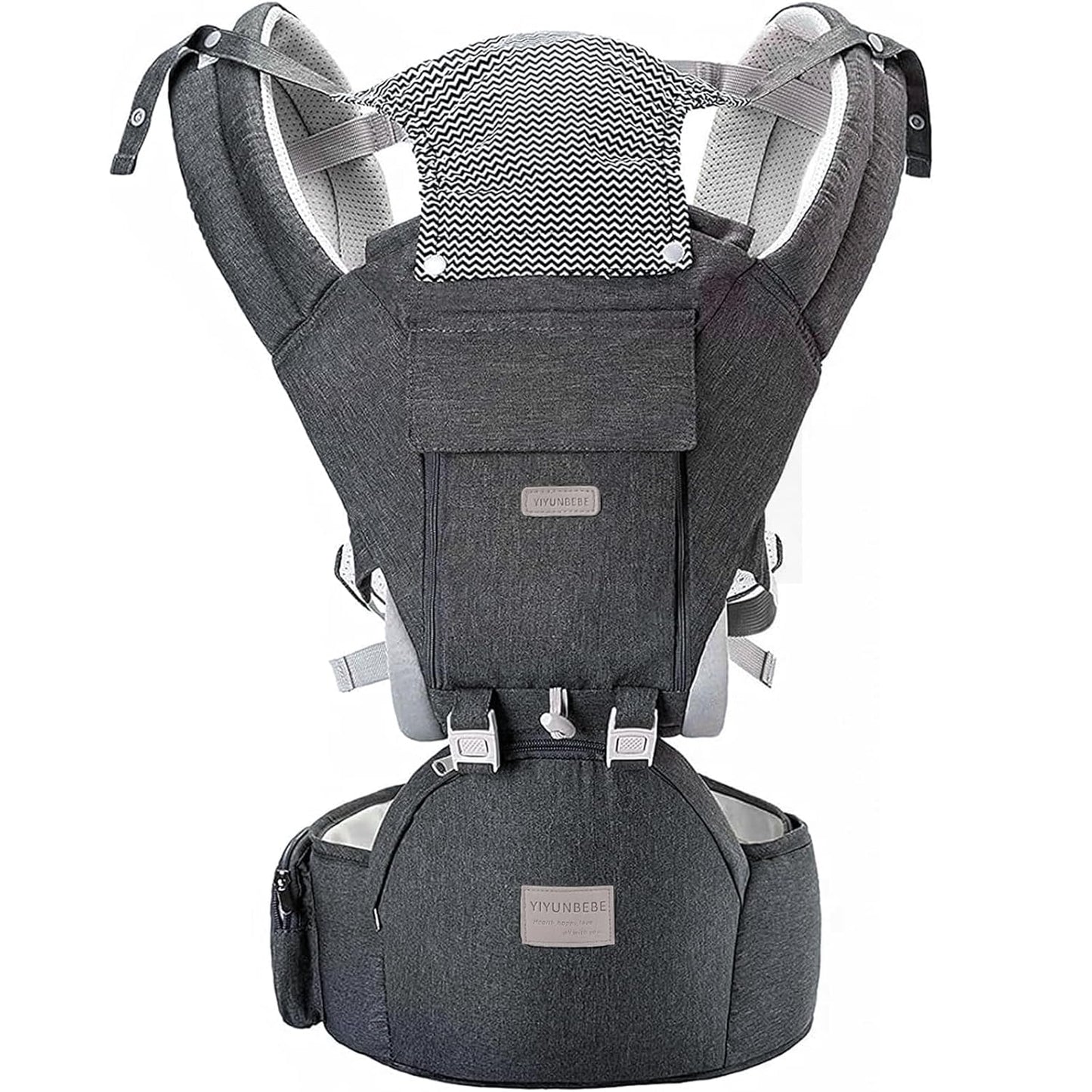 Baby Carrier Newborn to Toddler Baby Carriers with Seat Infant Baby Holder Backpack Baby Carriers Front and Back for Carrying and Hiking (Grey)