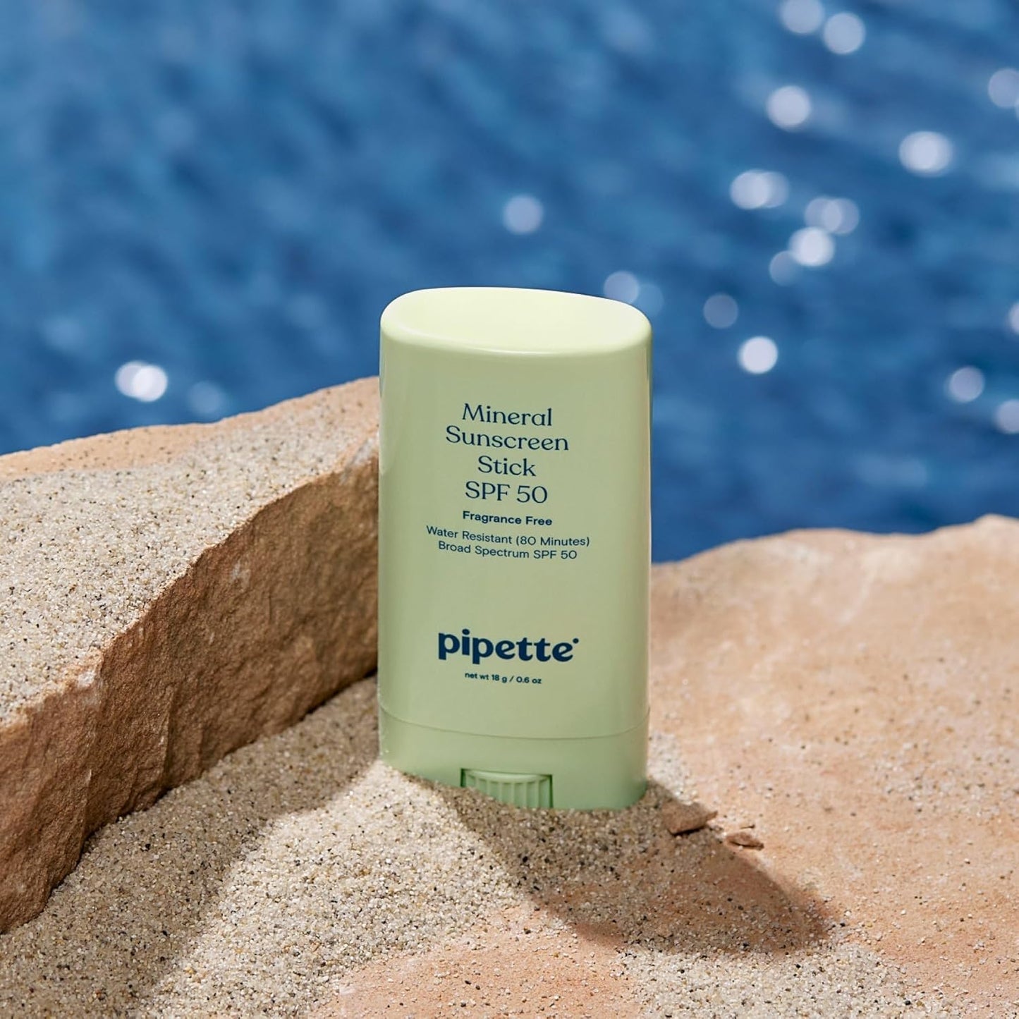 Pipette Baby Mineral Sunscreen Stick SPF 50, Broad Spectrum Sunblock with Non-Nano Zinc Oxide, Water Resistant UVB/UVA Sun Protection for Kids & Sensitive Skin, Perfect for Travel, 0.6 oz