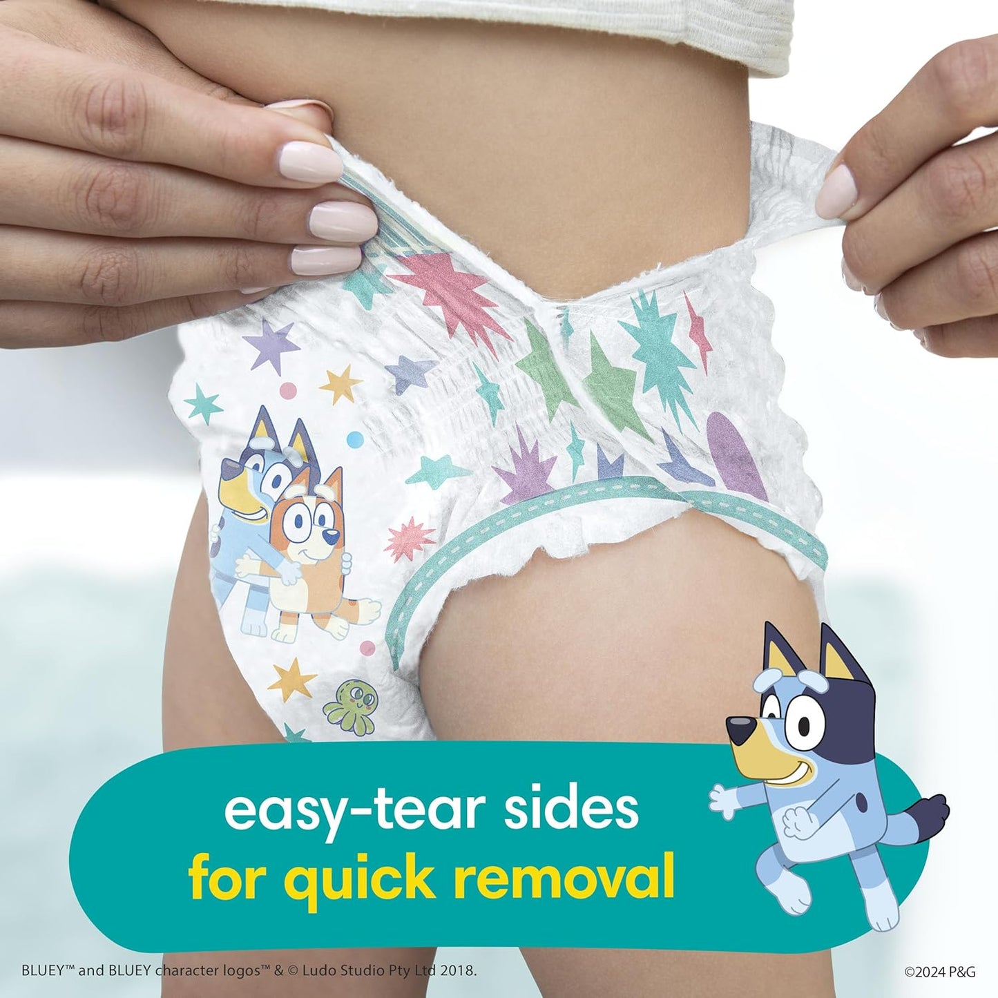 Pampers Training Pants - Easy Ups Boys & Girls Bluey - Size 4T-5T, 18 Count, Children's Potty Underwear (Packaging May Vary)