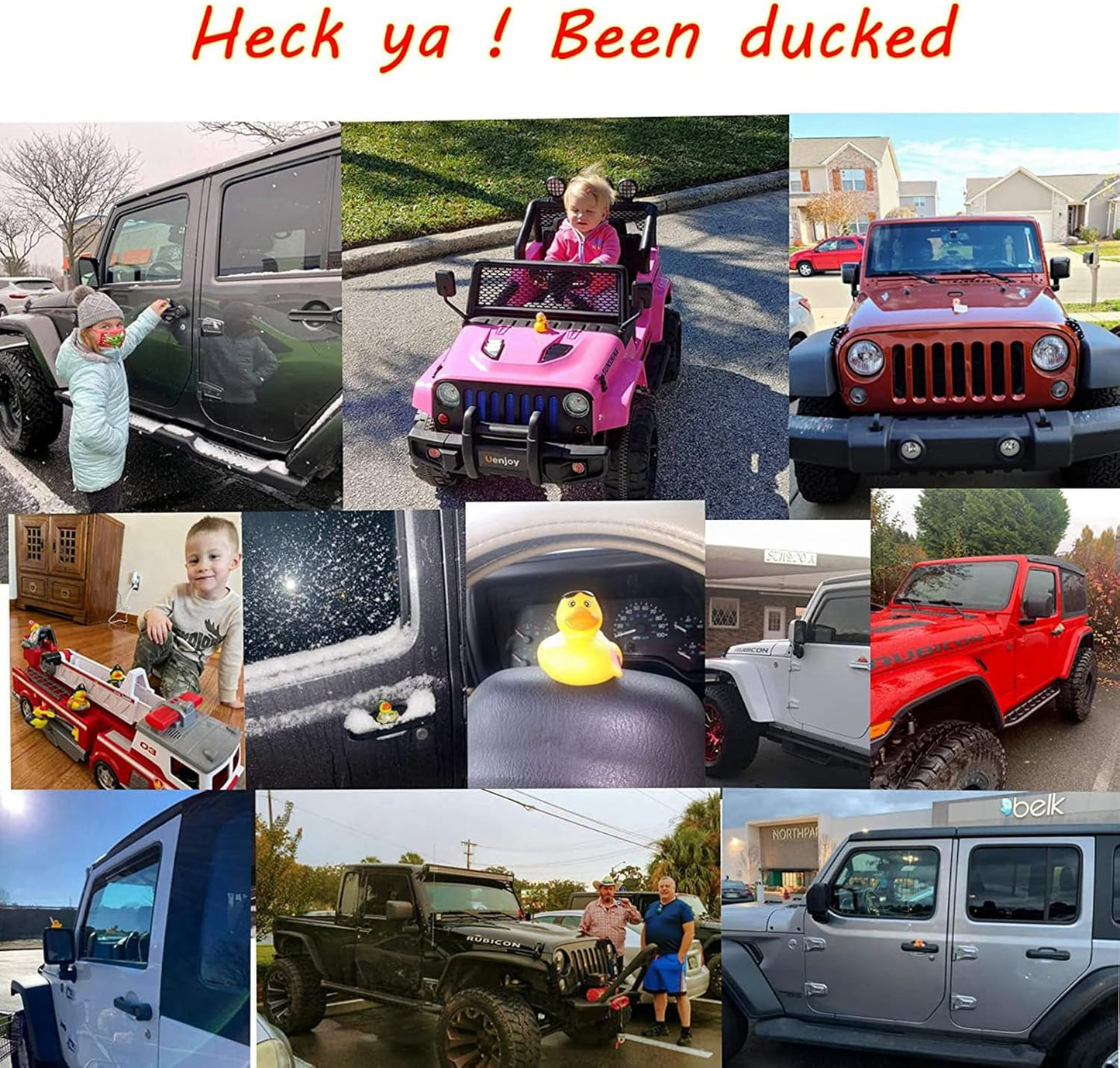 XY-WQ 50 Pack Rubber Duck for Jeeps Ducking - 2.3 Inch Bulk Floater Duck for Kids - Baby Bath Toy Assortment - Party Favors, Birthdays, Bath Time, and More (50 Varieties)