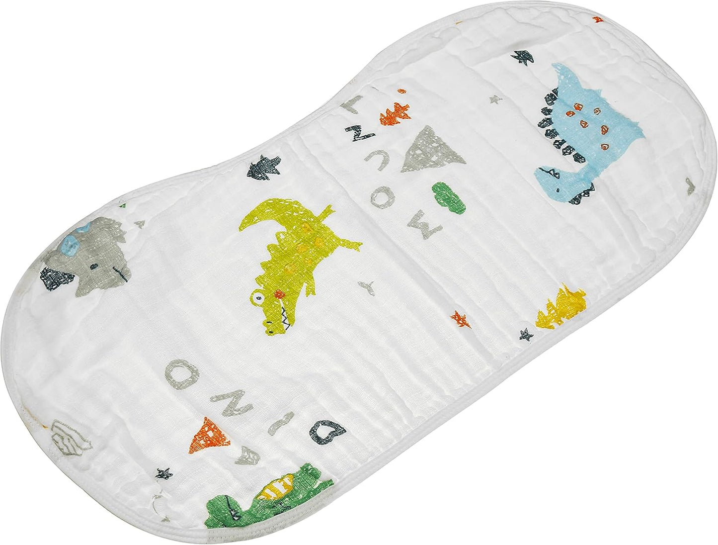 ShoppeWatch Muslin Burp Cloths Baby Burping Bibs 100% Organic Cotton 5-Pack Large 6 Layers Thick Soft Absorbent Cloth Spit Up Dribble Towels Rags for Newborns & Babies Unisex Shower Gift BB20