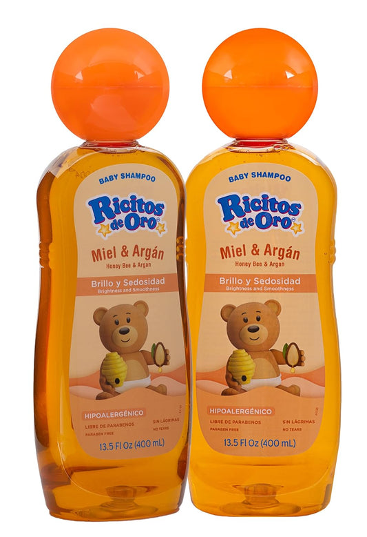 Ricitos de Oro Baby Shampoo Cleansing Shampoo with Natural Extract No more tears Hypoallergenic 2-Pack of 13.5 FL Oz, 2 Bottles