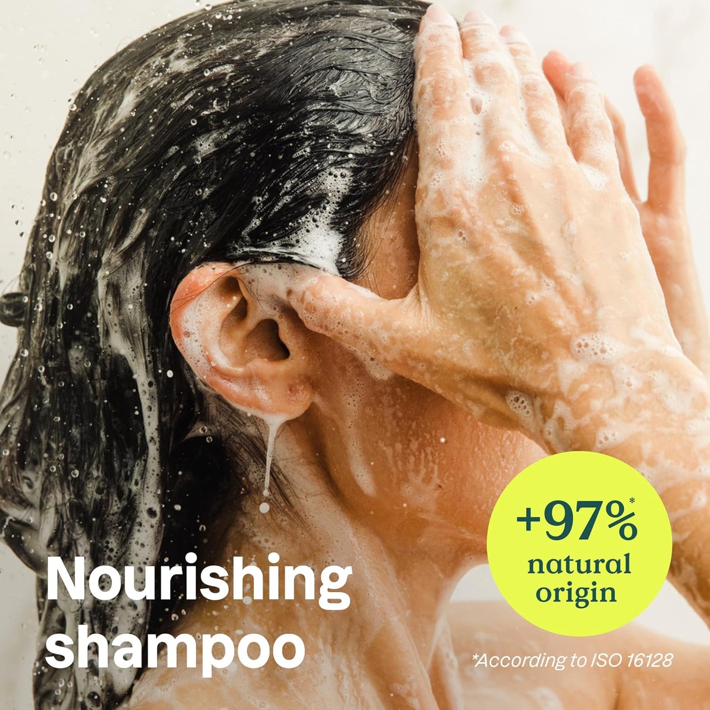 ATTITUDE Nourishing Hair Shampoo, EWG Verified, For Dry and Damaged Hair, Naturally Derived Ingredients, Vegan and Plant Based, Grapeseed Oil and Olive Leaves, 16 Fl Oz