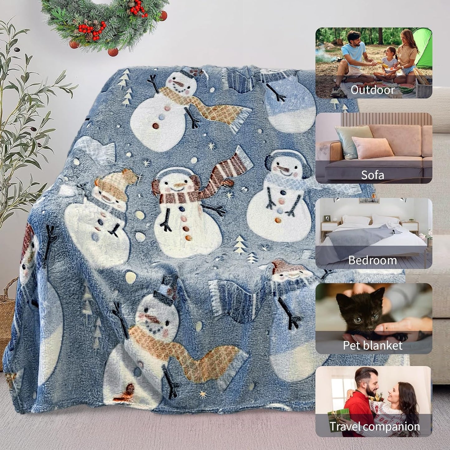 TEHALK Christmas Blanket for Boys Girls Glow in the Dark Blankets for Boys Toddler Blankets for Boys Cute Soft Throw Blankets for Kids Personalized Baby Blankets for Boys Unique Dinosaur Gifts 40"x60"