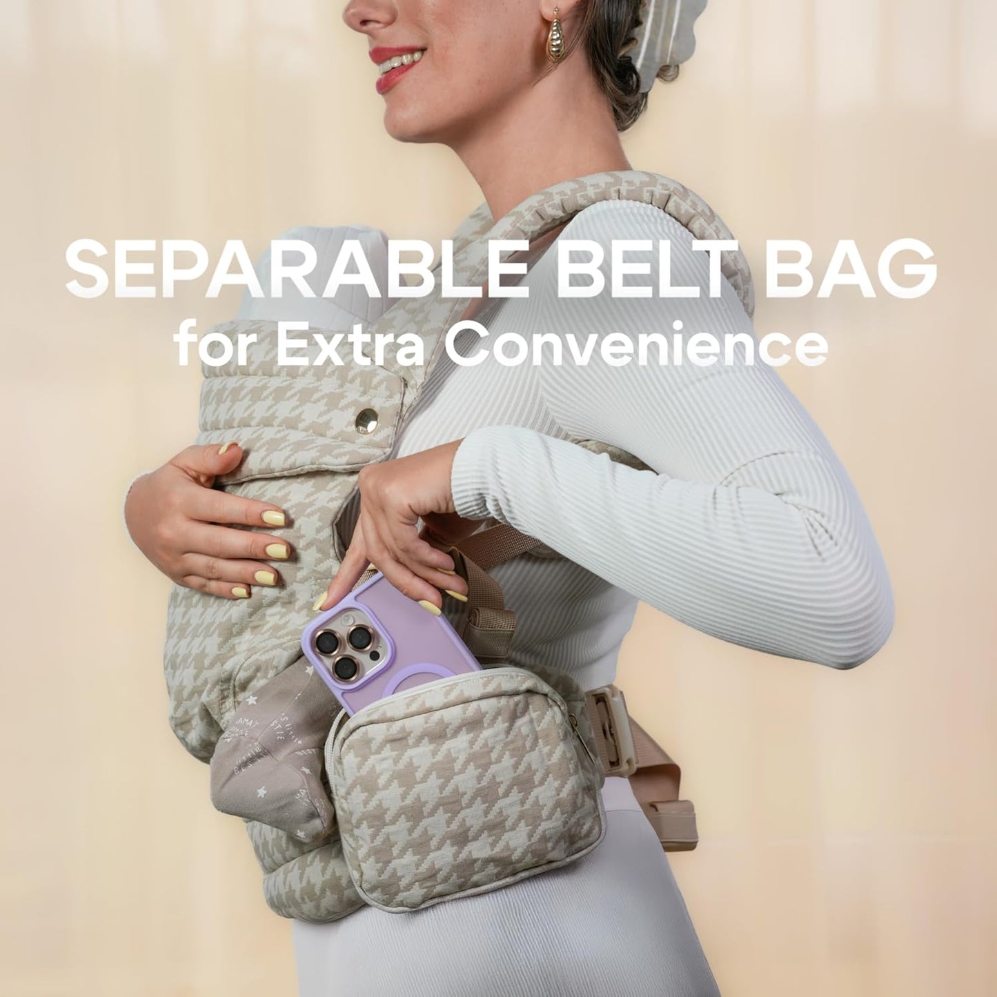 Baby Carrier Newborn to Toddler, Ergonomic Baby Toddler Carrier with Head Support (7-44 lbs) – Front Inward, Front Outward, Back Carry – Hands-Free, Lumbar Support (Black)