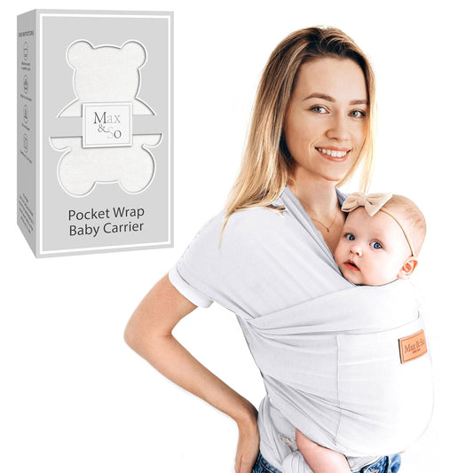 Baby Wraps Carrier Newborn to Toddler – Soft, Hands-Free & Stretchy – Cotton – Ergonomic, Breathable, Machine Washable – Newborn Baby Sling Carrier – Adjustable Fit (8-35 lbs)