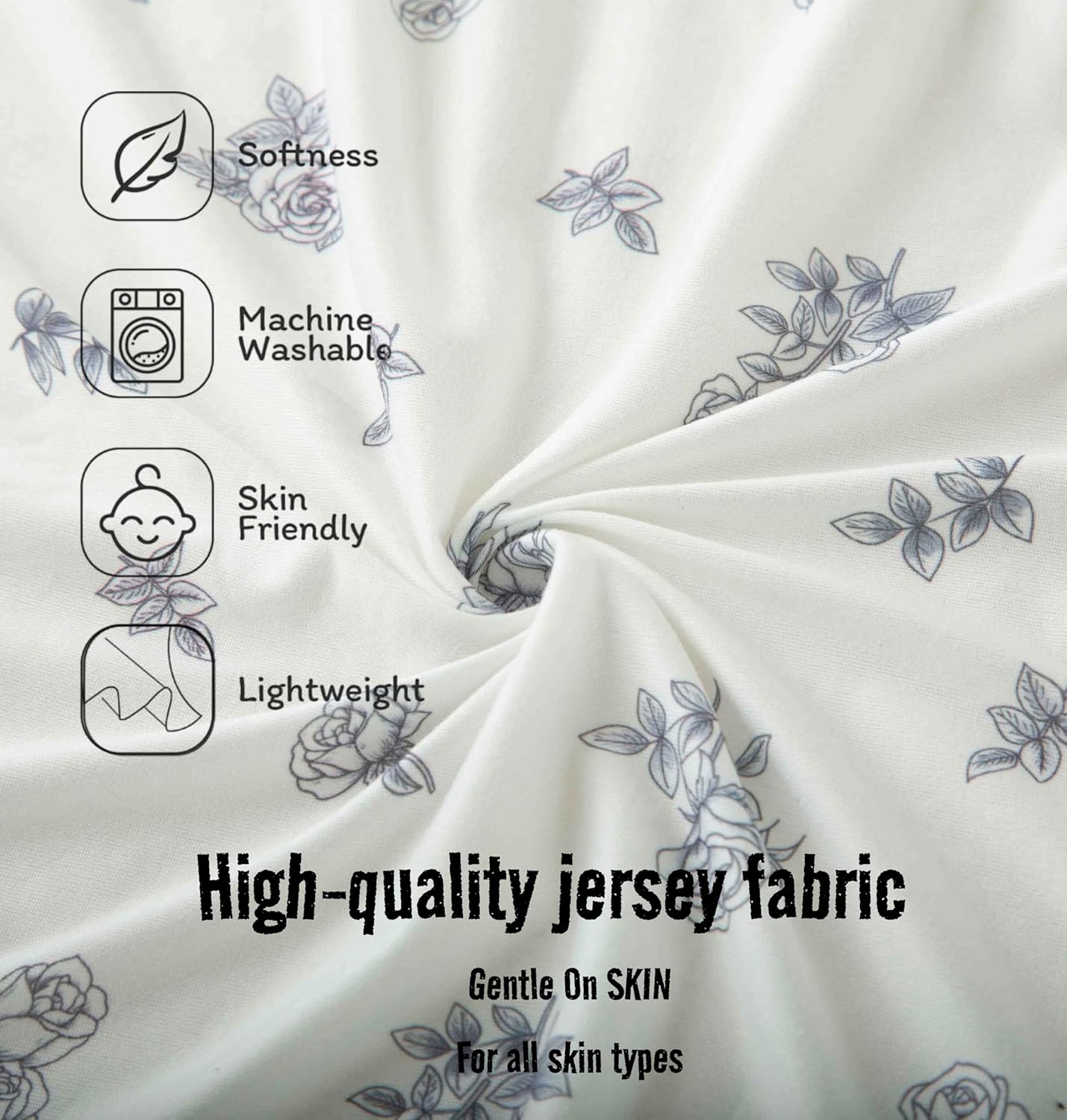 SDY Floral Bassinet Sheets 2pk Microfiber Jersey Bassinet Fitted Sheets for Boys Girls,for Rectangle, Round, Oval, Hourglass Mattress 32 "x 16"x 4"