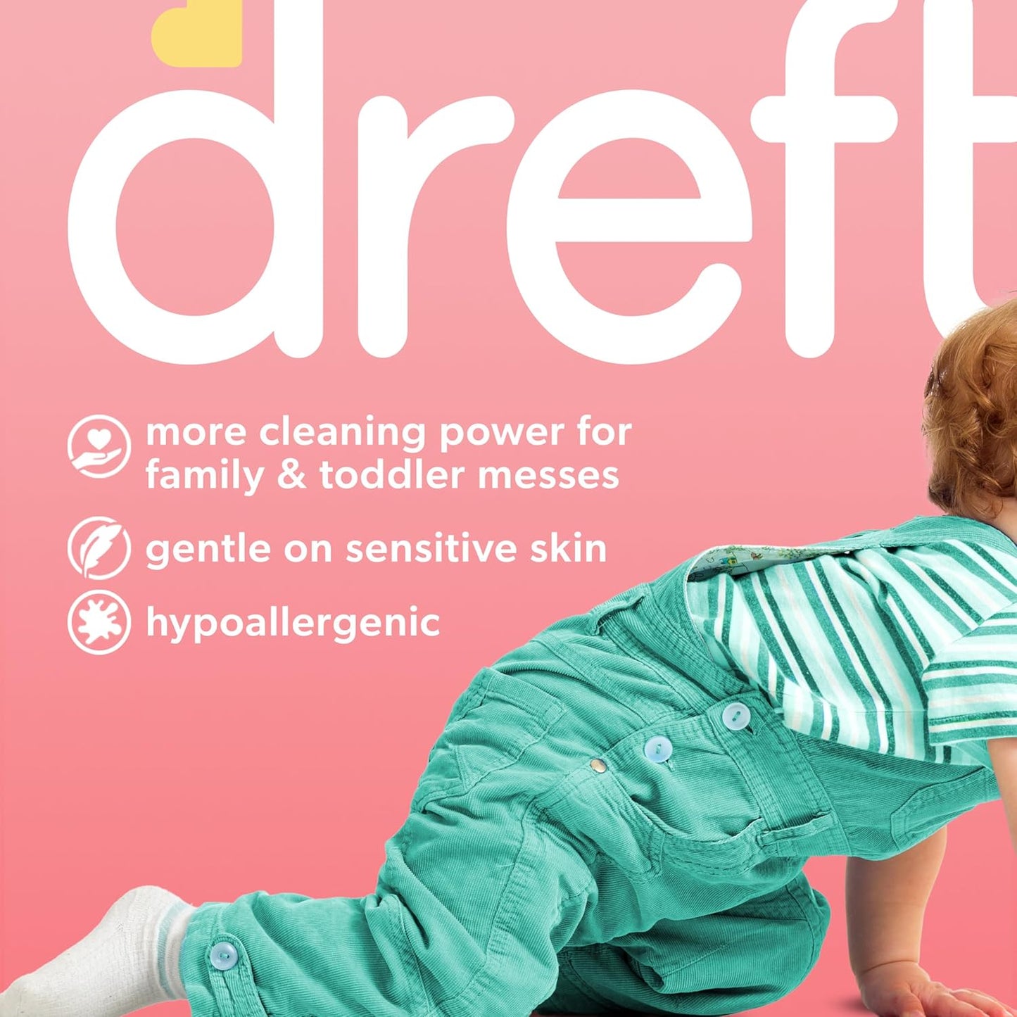 Dreft Stage 2 Active Baby Liquid Laundry Detergent, Helps Remove 99% of Baby Food Stains, Hypoallergenic, 114 loads