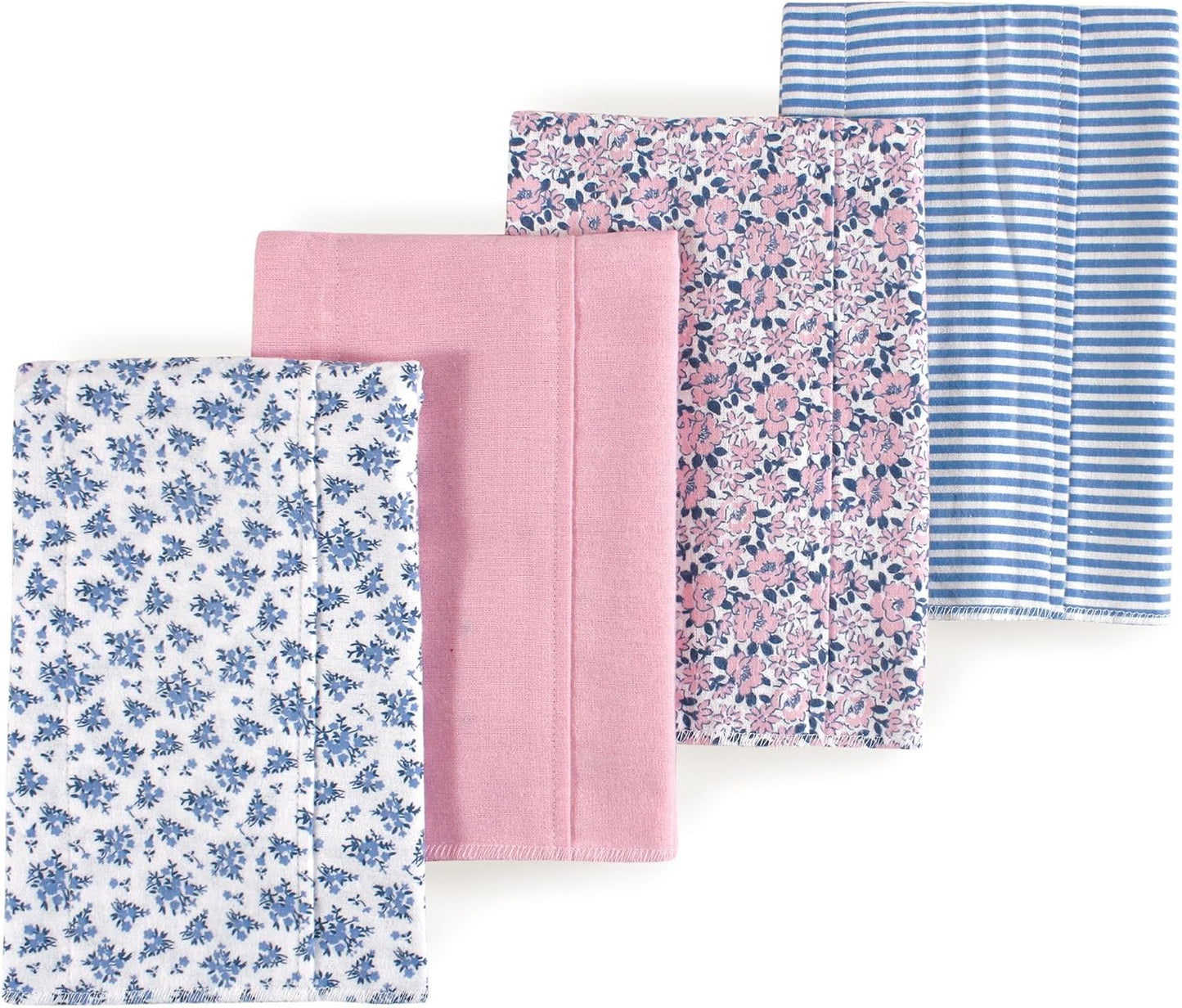 Luvable Friends Hudson Baby Flannel Burp Cloths 4pk, Blooming Classic Floral