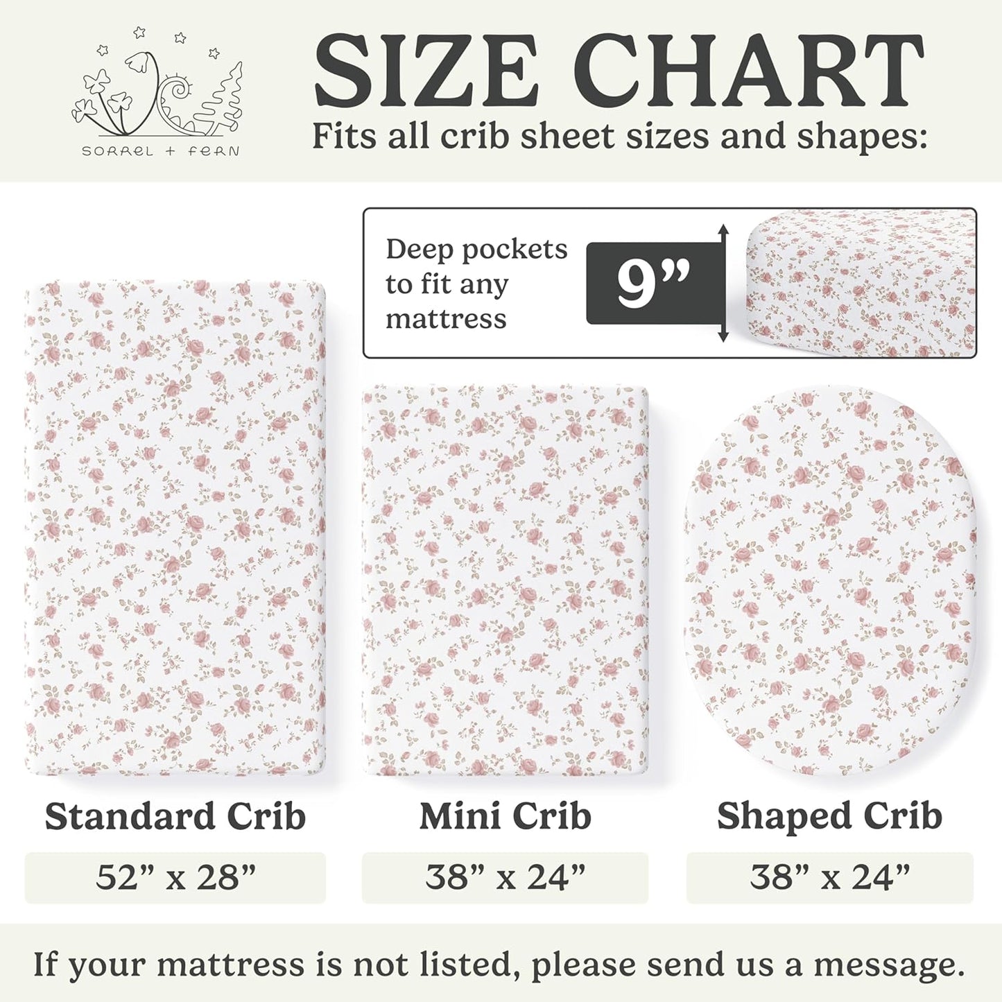 Crib Sheets Neutral - Fitted Baby Crib Sheets Bed for Girl Boy - 2 Pack Standard & Toddler Mattress (Juliette) - Buttery Soft Organic Cotton Blend