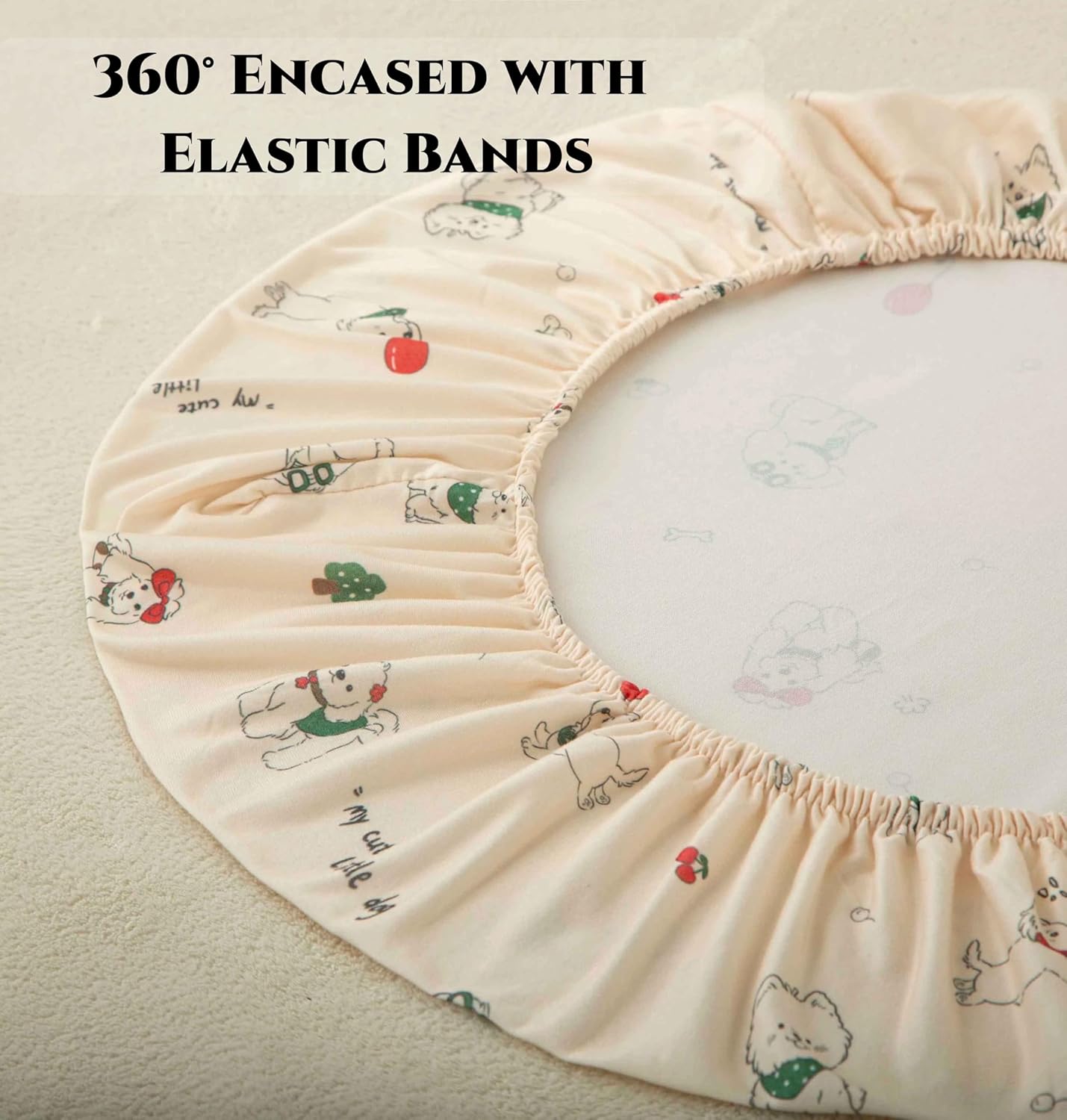 SDY Dog Bassinet Sheets Boys Girls,Fit for Rectangle, Round, Oval, Hourglass Mattress, Flexible for Different Bassinet Pad/Mattress 2 Pack 32 * 16 * 4 inches (Dog)