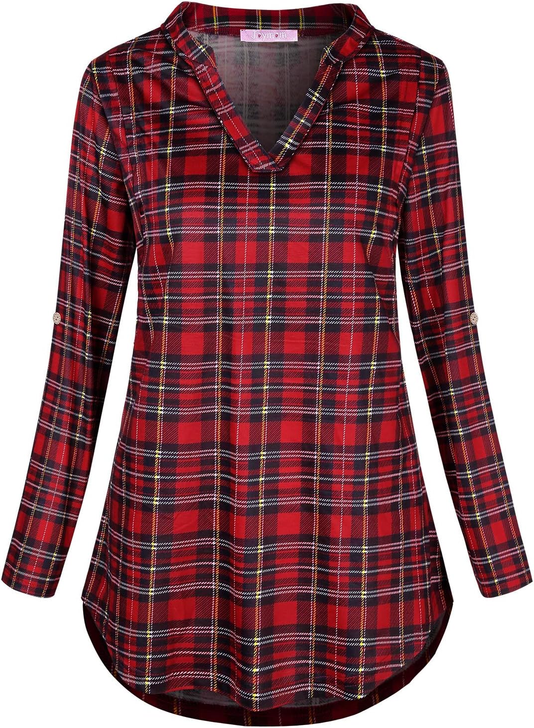 Joymom Maternity Rolled Long Sleeve Nursing Tops Tunic Blouses Breastfeeding