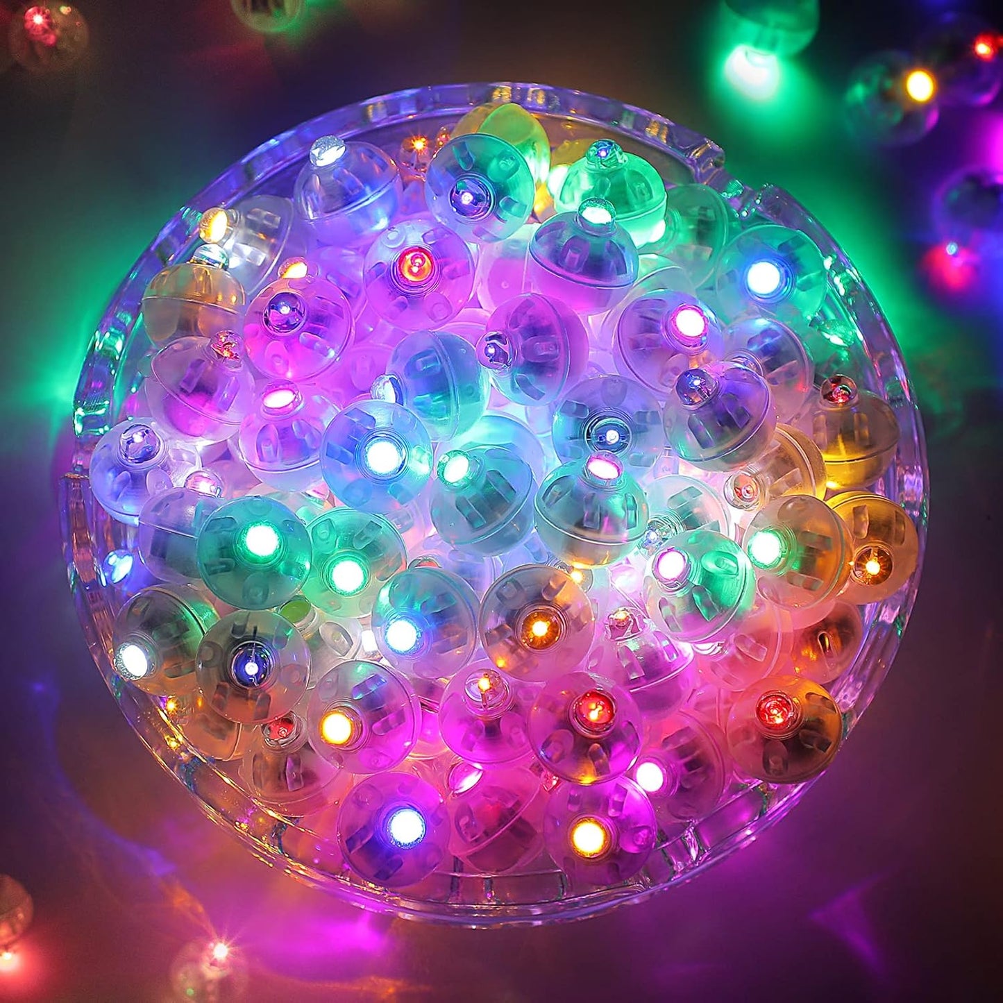 ZGWJ 100PCs Flash Mini Led Lights for Paper Lantern, Led Balloons Light up Balloons for Neon Party Lights Easter Eggs Christmas Halloween Birthday Party Wedding Decoration