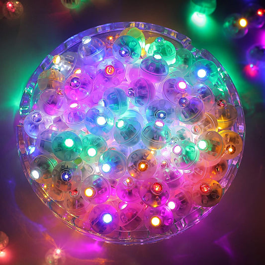 ZGWJ 100PCs Flash Mini Led Lights for Paper Lantern, Led Balloons Light up Balloons for Neon Party Lights Easter Eggs Christmas Halloween Birthday Party Wedding Decoration