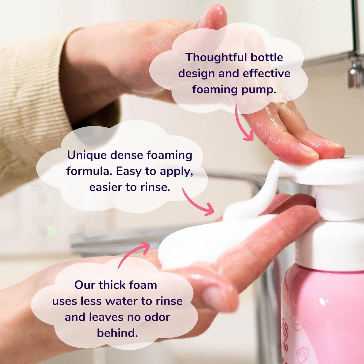 Arau Baby Foam Bottle Wash - Gentle Cleansing Soap for Bottles, Pacifiers, Toys, Dirty Surfaces, Foam Dish Soap, Plant Based, Safe for Baby, Trusted Baby Care Brand (16.9 fl oz - Pack of 3)