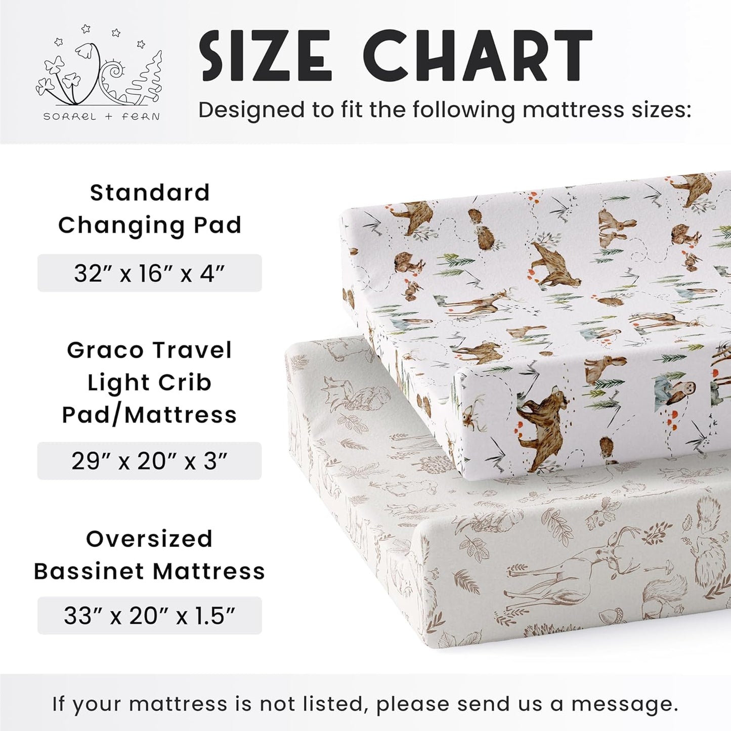 Baby Changing Pad Cover 2-Pack for Boys, Girls (Magic Forest) - Premium Fitted Sheets Baby Diaper Changing Table Cover - Buttery Soft Cotton Blend