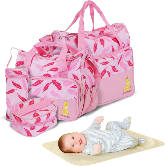 5PCS Baby Diaper Bag Set, Large Baby Doll Diaper Backpack
