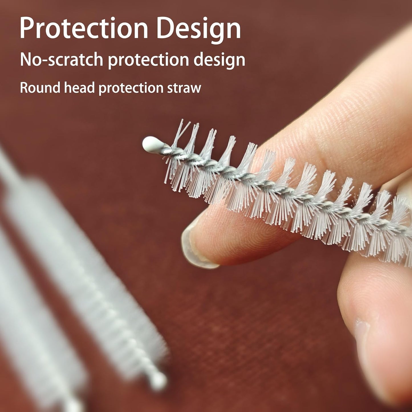 2 Pack 12-inch Straw Cleaner Brush, Reusable Metal Handles Straw Cleaner for 40/30/20 oz Stanley Mugs, 12mm Wide Cleaning Brush Suitable for Baby Bottles, Stainless Straw, Glass, Water Bottles