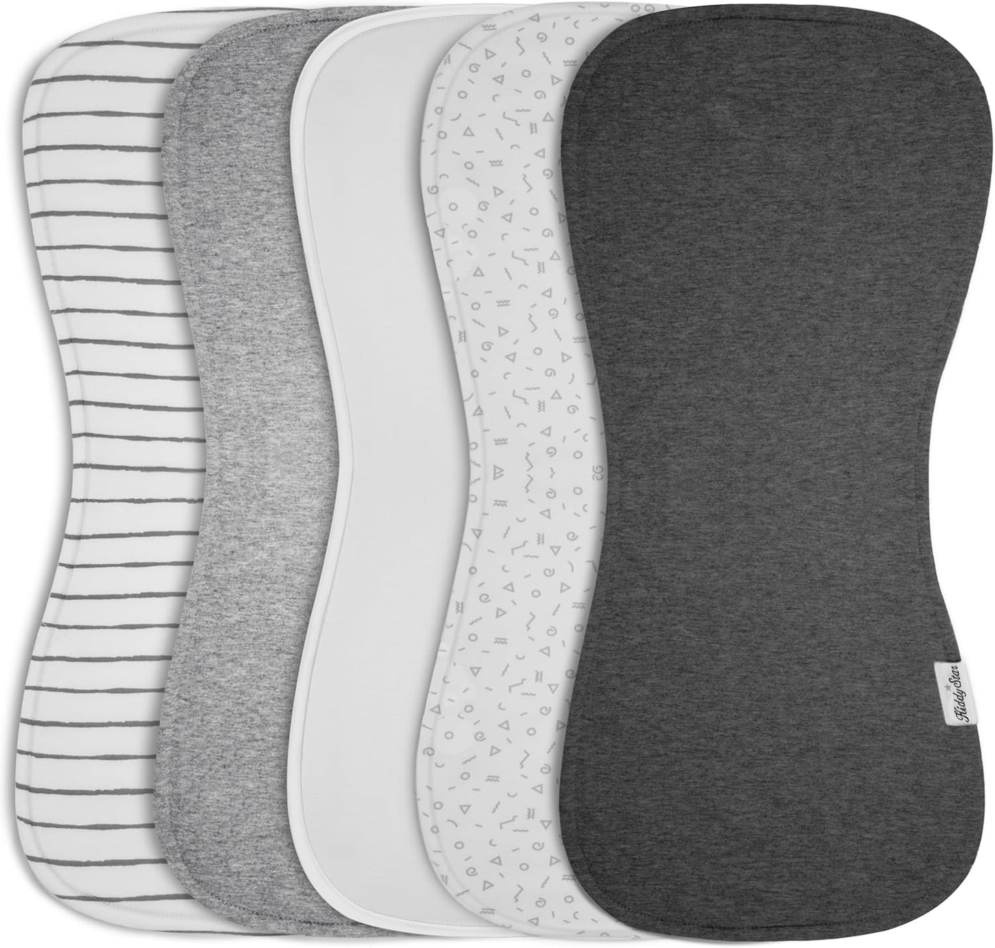 5-Pack Organic Cotton Burp Cloths – Large, Ultra-Soft 3-Layer Towels for Burping, Shoulder & Hand Use, Highly Absorbent