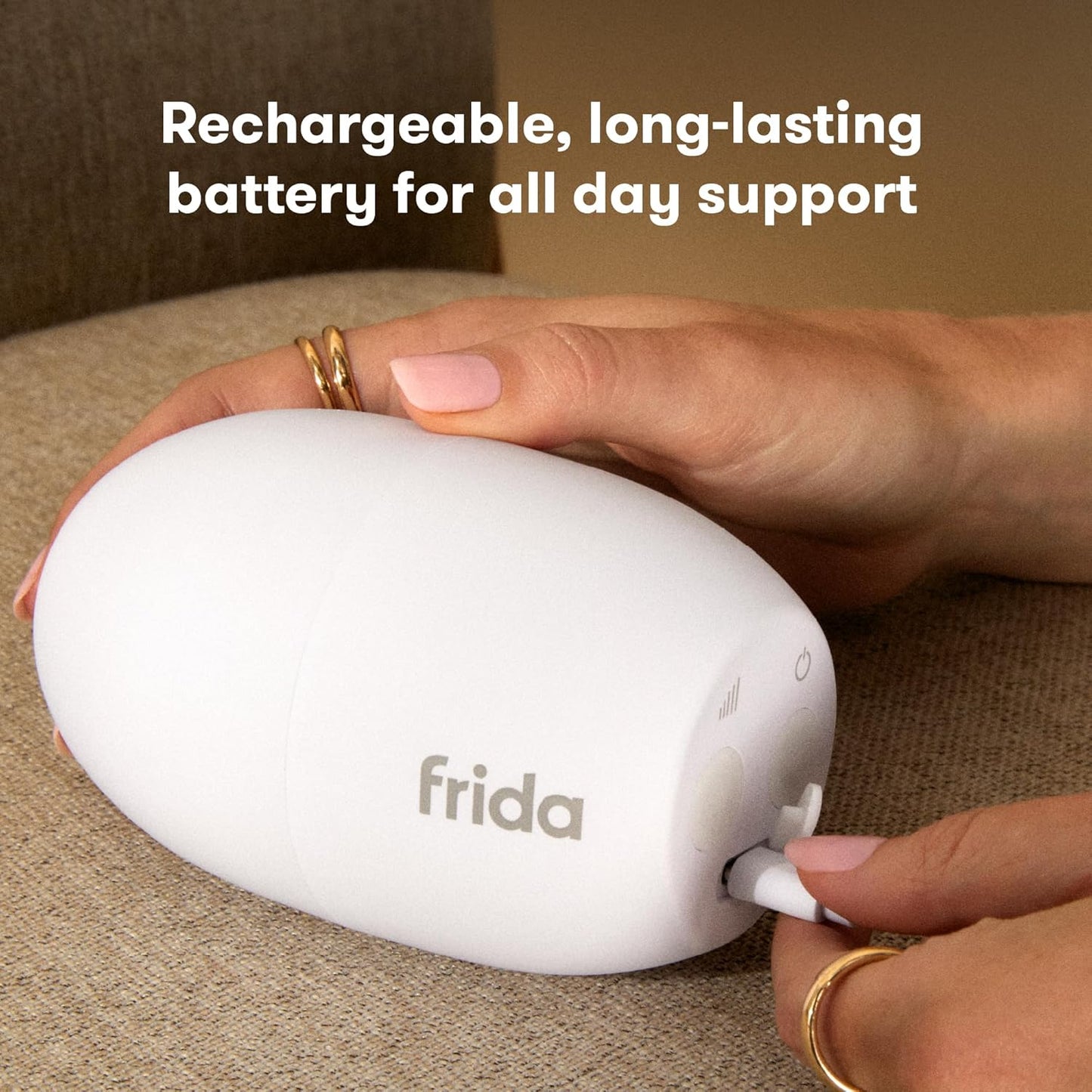 Frida Baby Hands-Free Stroller Rocker Device with 5 Vibration Levels, Universal Stroller Accessories, Rechargeable Portable Rocker for Cribs & Strollers, Water-Resistant Baby Soother