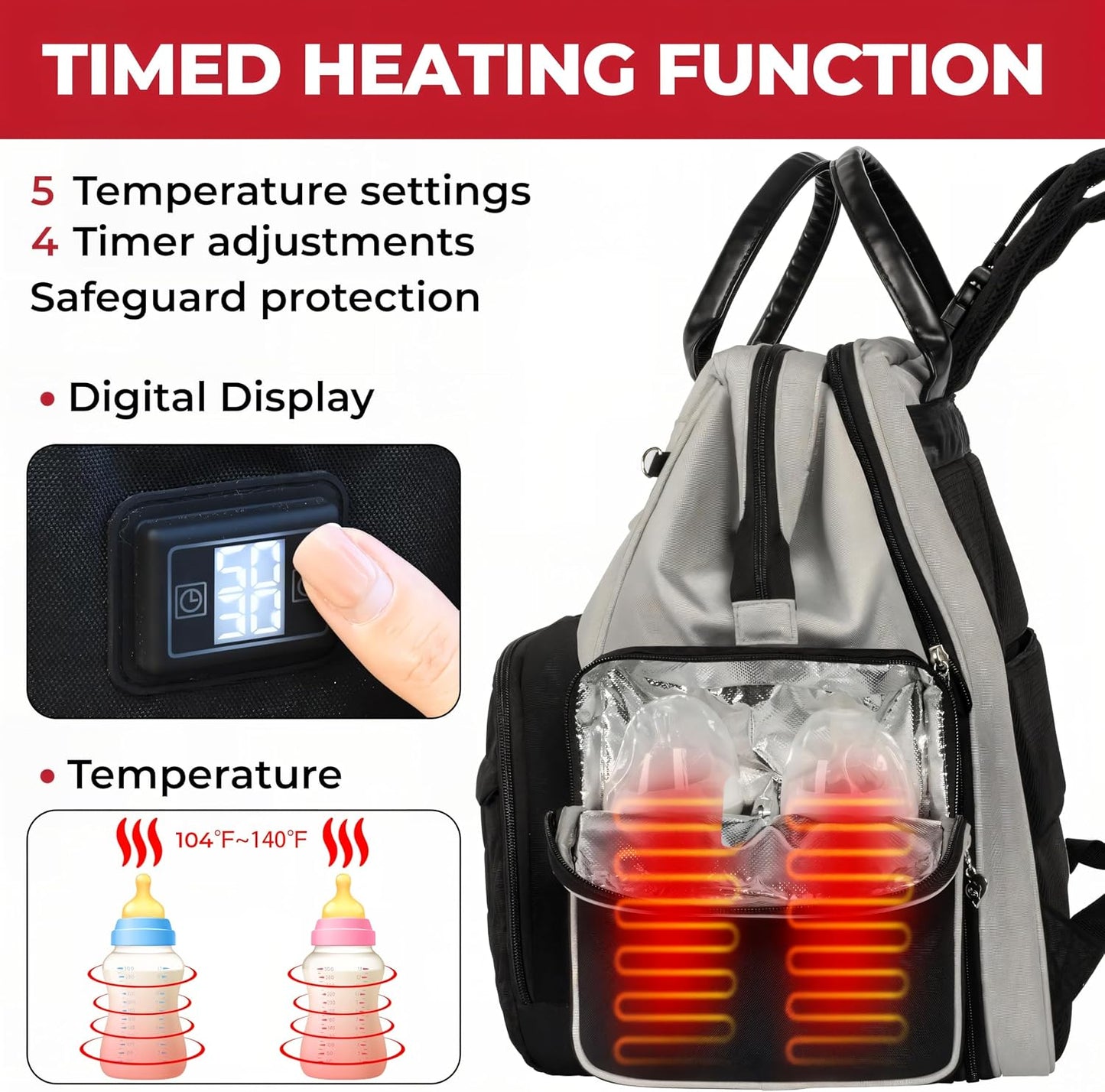 Award-Winning Eco-Friendly Smart Diaper Bag with Changing Station – 2025 Evergreen Winner, Premium All-in-One Backpack, Patent Pending, Heated Bottle Pockets, Trusted by Parents, Seen in Top USA Media