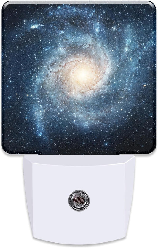 Space Scene with Stars in Galaxy Plug in Night Light with Auto Dusk to Dawn Sensor,Warm Night Lights for Boys Girls Bedroom Bathroom Hallway Kids Room Gifts