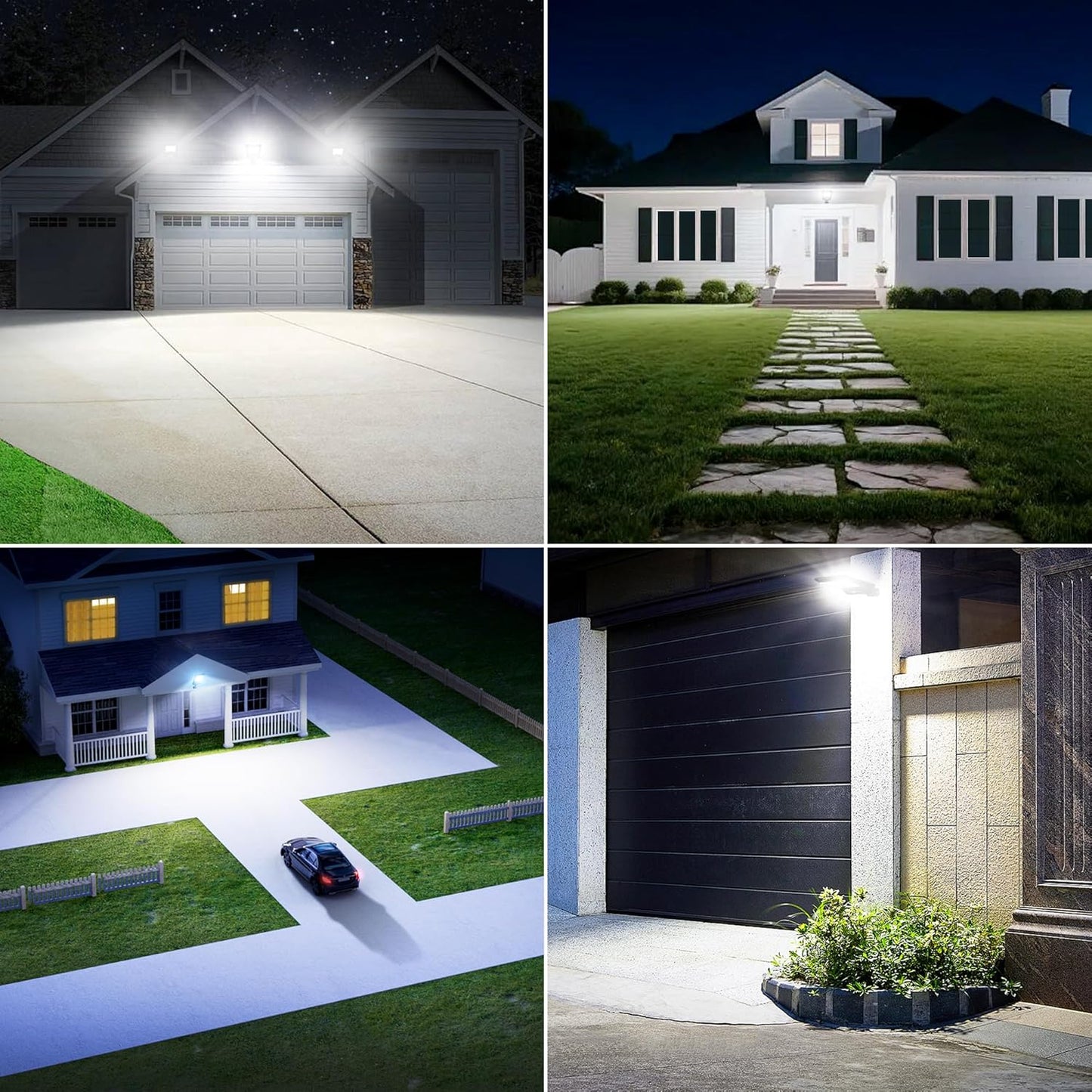 Solar Lights Outdoor Waterproof - 6500K Solar Street Lights Outdoor IP66 Waterproof LED Flood Light with Motion Sensor and Remote Parking Lot Lights Dusk to Dawn for Backyard/Outside/Garage 2Packs