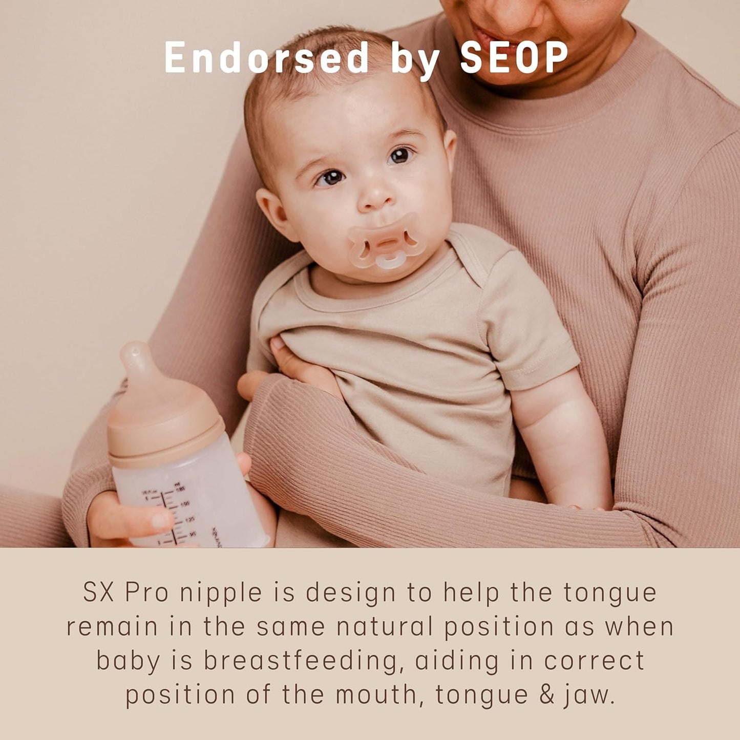 Suavinex Zero Zero Silicone Baby Pacifier w/SX Pro Physiological Pacifier Nipple (0-6M), 2Pk, Deep