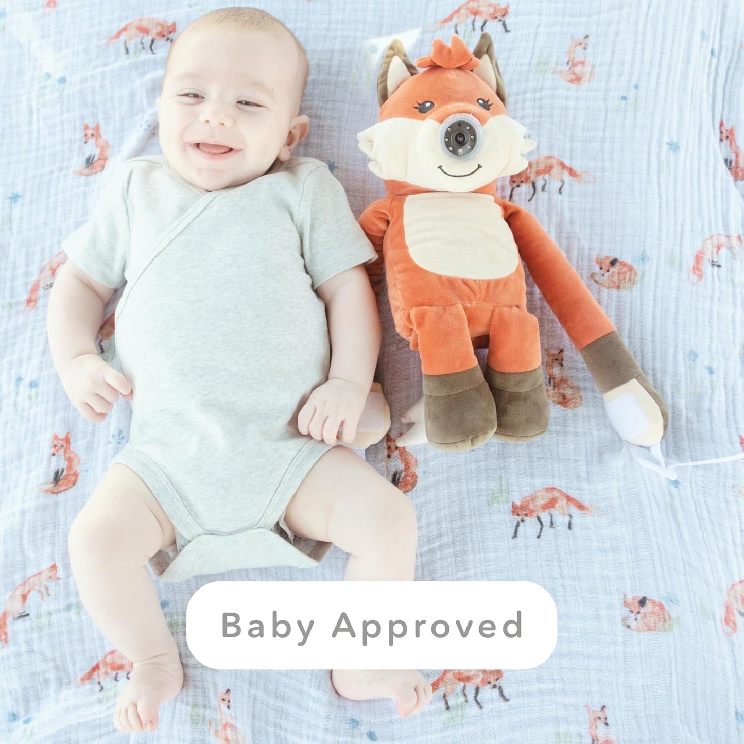 zooby Car Baby Monitor Helps Reduce Distracted Driving! Our Cuddly Plush Monitor That Babies Love Serves as a Soothing Companion for Baby so You Can Drive with Complete Peace of Mind - Finley Fox
