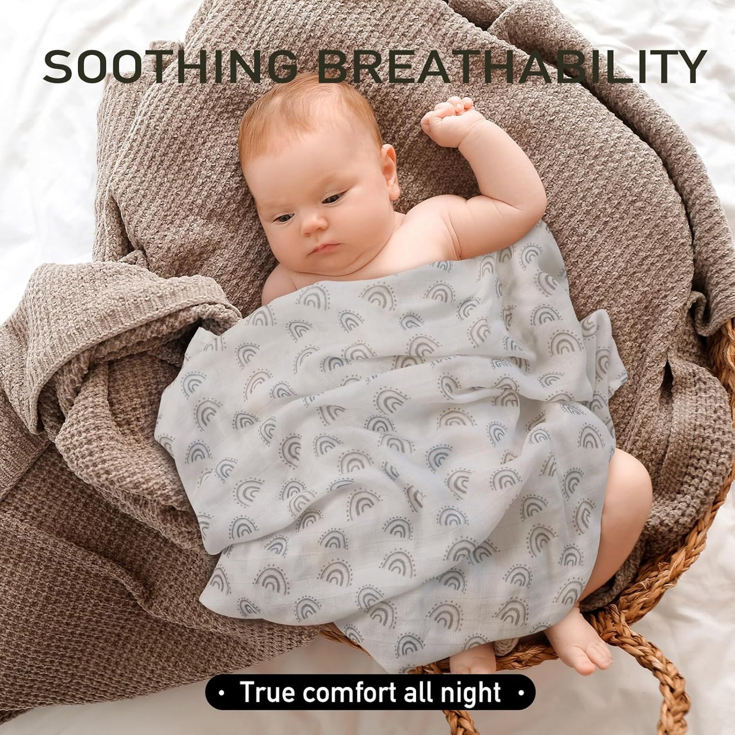 Muslin Baby Burp Cloths, Large 27 x 27 Inches Burping Cloths for Newborn Girls Boys, 6 Pack Baby Burp Rags Towel and Washcloths for Infant (Graceful Colors)