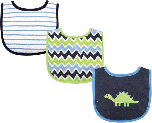 Luvable Friends Unisex Baby Cotton Terry Drooler Bibs with Fiber Filling