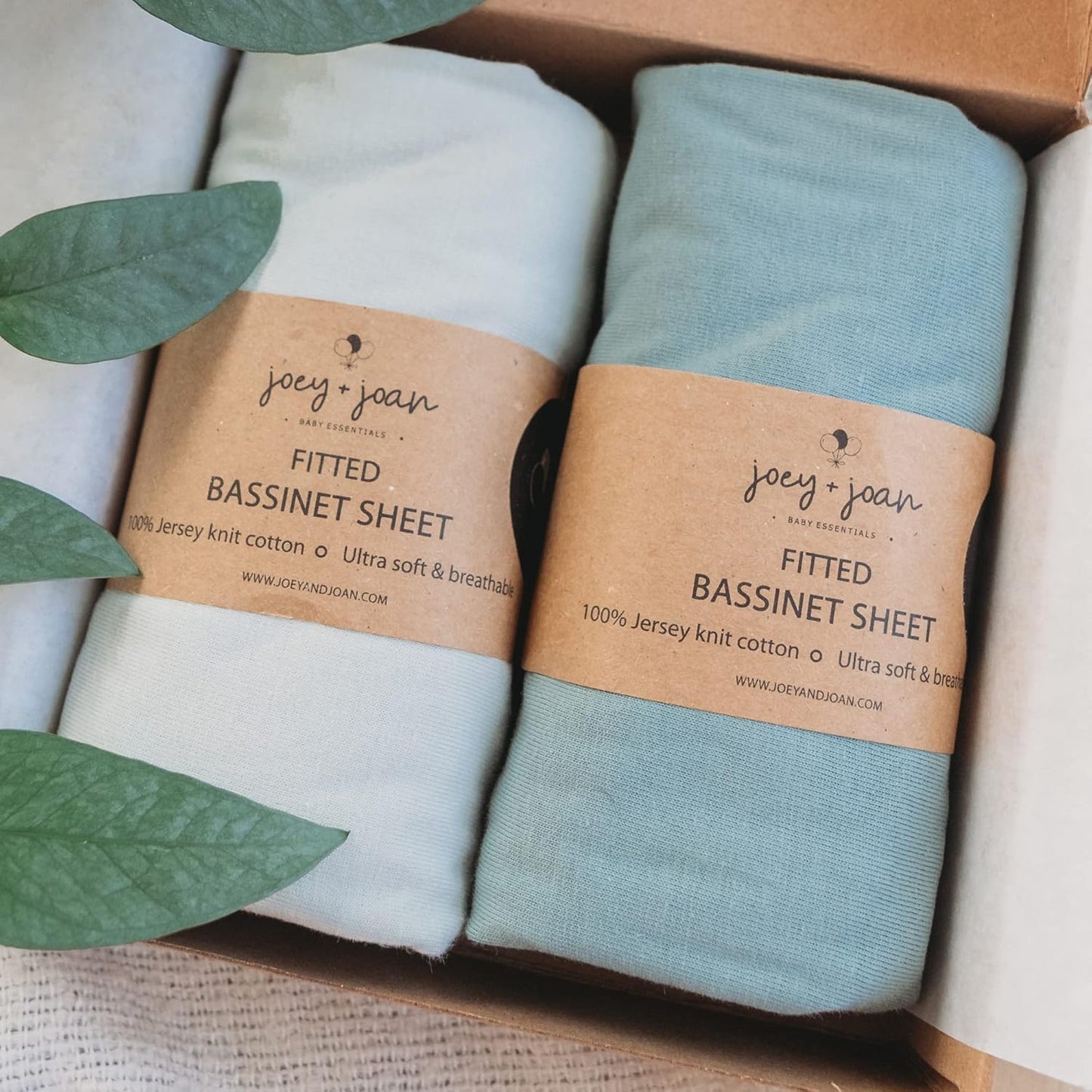 Bassinet Fitted Sheets Compatible with Arms Reach Cosleeper Versatile, Clear-Vue, Cambria and Mini– Snuggly Soft 100% Jersey Cotton – Light + Dark Sage Green – 2 Pack – Not for Ideal Ezee