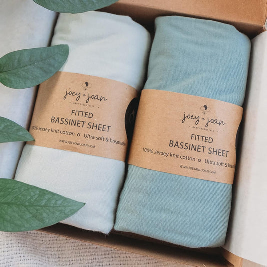 Bassinet Fitted Sheets Compatible with Arms Reach Cosleeper Versatile, Clear-Vue, Cambria and Mini– Snuggly Soft 100% Jersey Cotton – Light + Dark Sage Green – 2 Pack – Not for Ideal Ezee