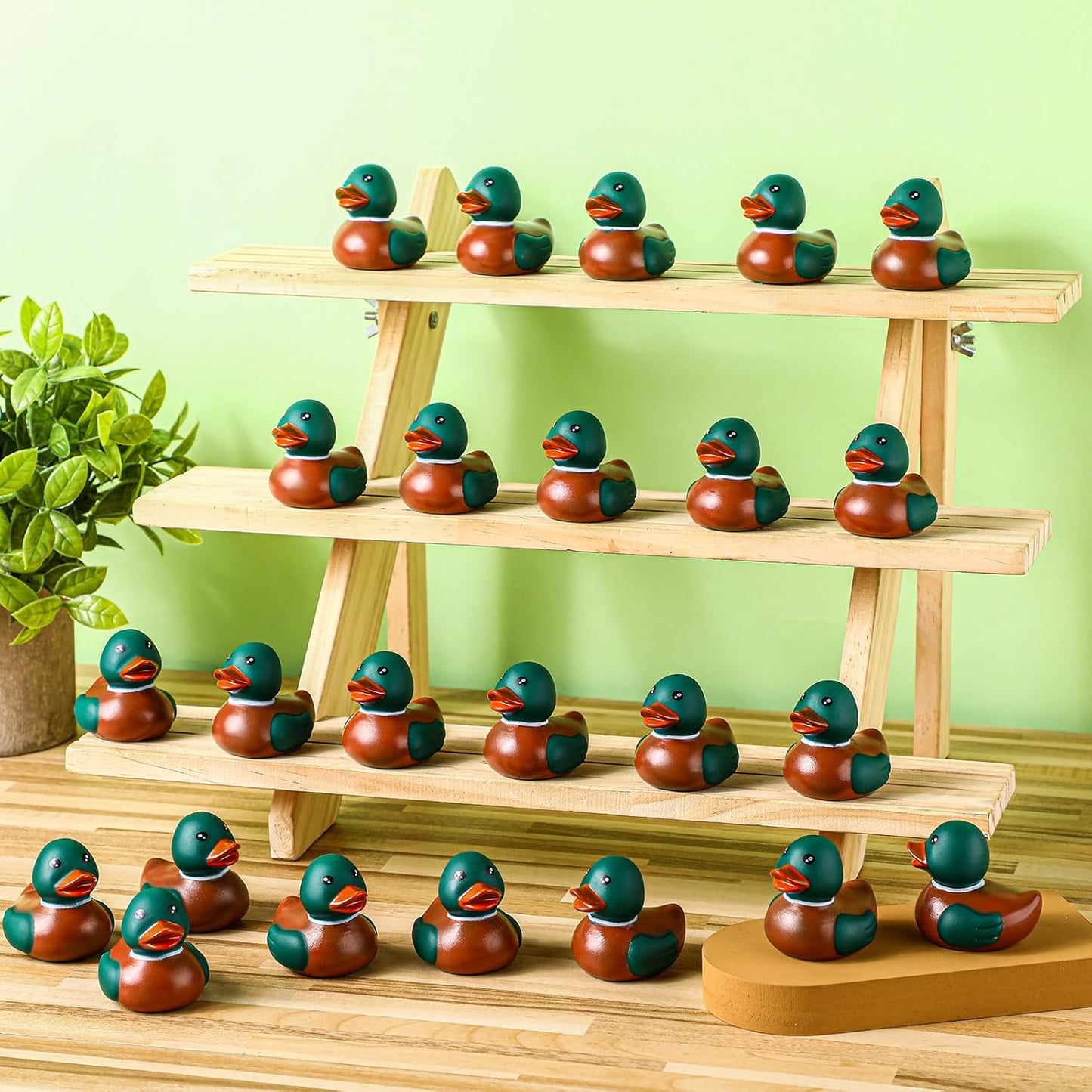 Rubber Duck 2 Inch Duck Bath Floating Rubber Ducky Adorable Party Supplies for Ducky Birthday Party Gift Nature Birds Lovers Hunting Decoration(24 Pcs,Mallard)