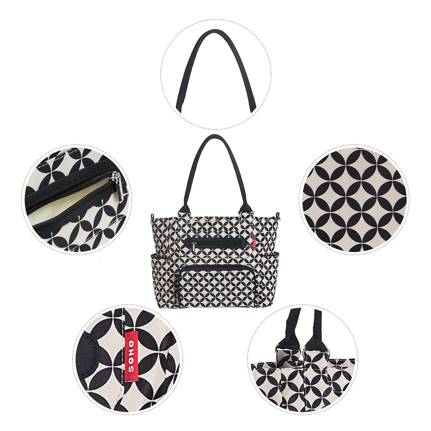 SoHo Grand Central Station Diaper Bag 7Pc, Stars