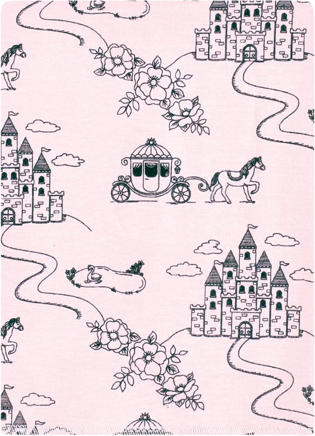Luvable Friends Hudson Baby Flannel Burp Cloths 12pk, Pink Princess
