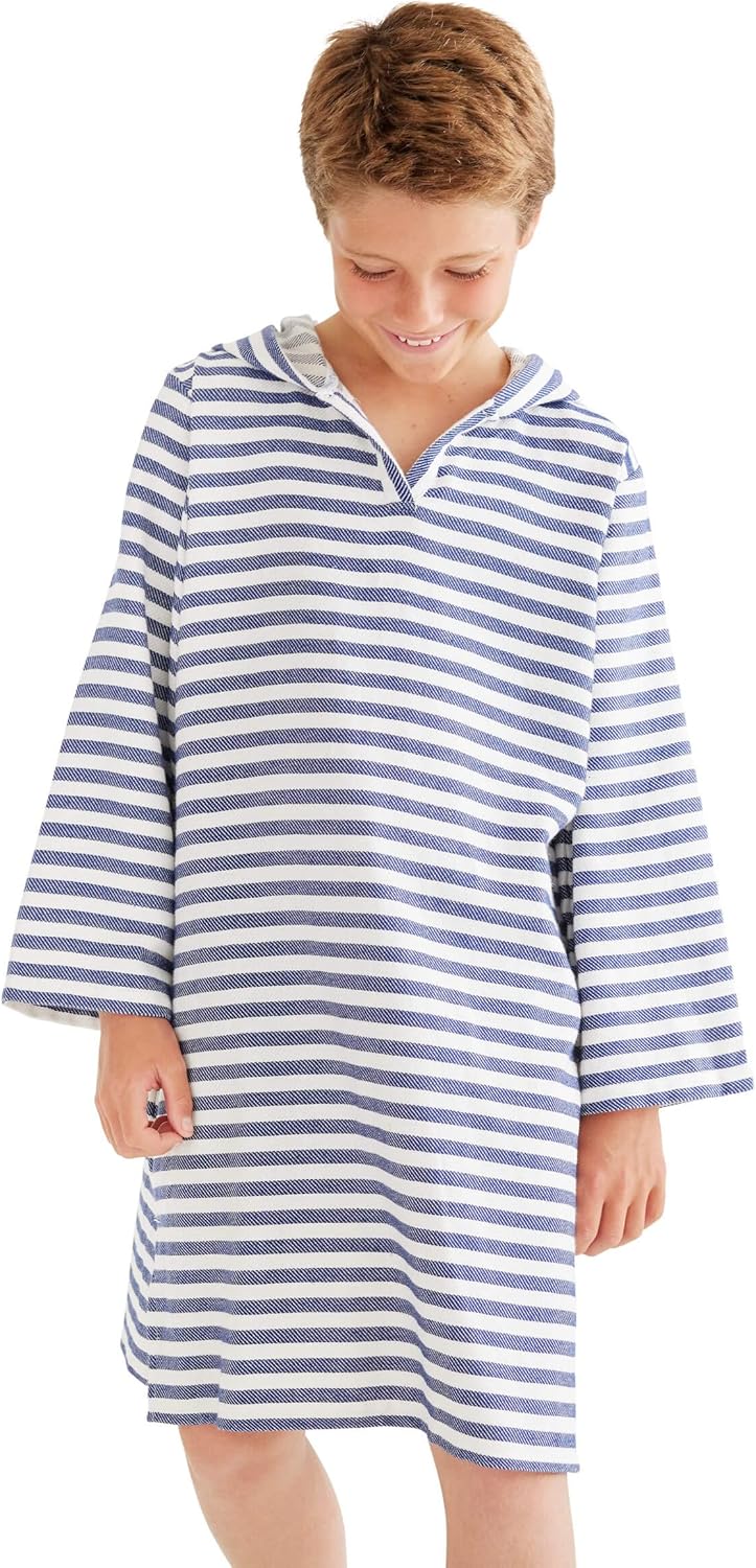 SAMMIMIS Boys & Girls Swim Cover Up - Kids Hooded Beach Towel with Long Sleeves - Pullover Beach Towel, Swim Poncho with Hood