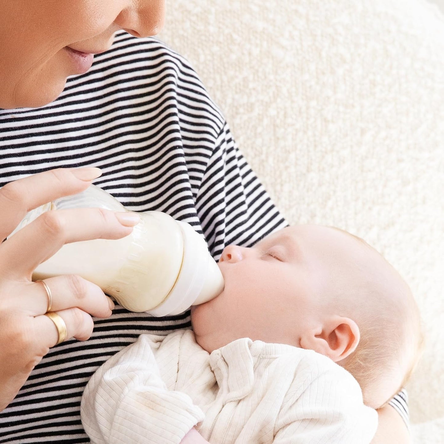 Minbie Newborn Breastfeeding Baby Bottle - Anti Colic & Reflux, BPA Free PPSU