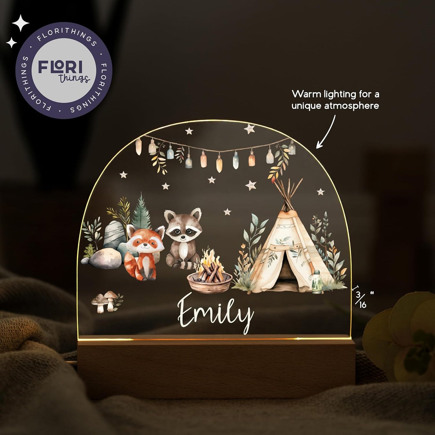 Baby Gifts Personalized/Baby Boy Items Newborn Essentials/Unique Baby Bear Night Light/Customized Name Light for Bedroom