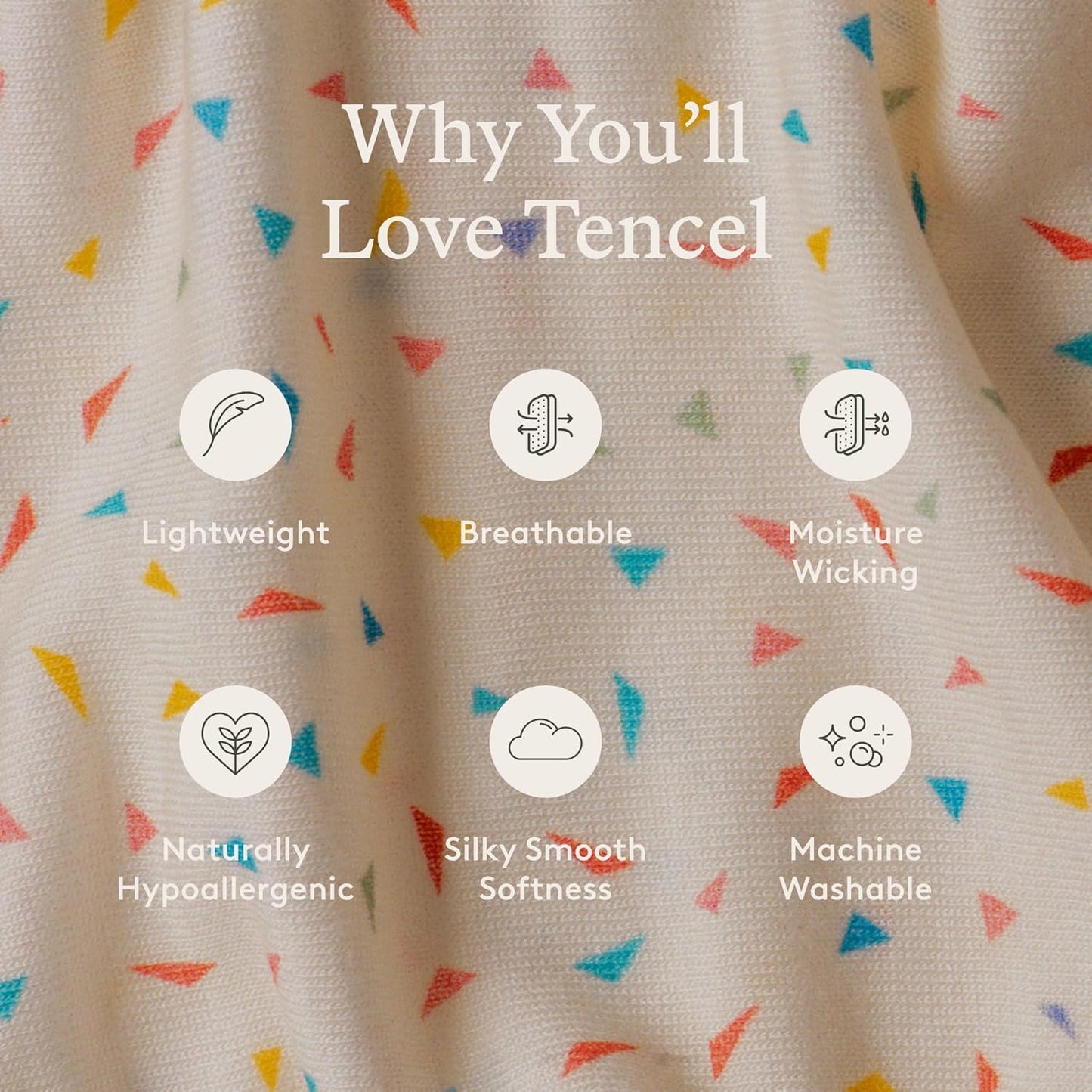 Baby Tula Stretchy Tencel™ Baby Wrap Carrier – Soft Newborn & Infant Wrap Sling, Ergonomic Hands-Free Baby Carrier, Breathable & Adjustable, Eco-Friendly for 8–25 lbs - Confetti