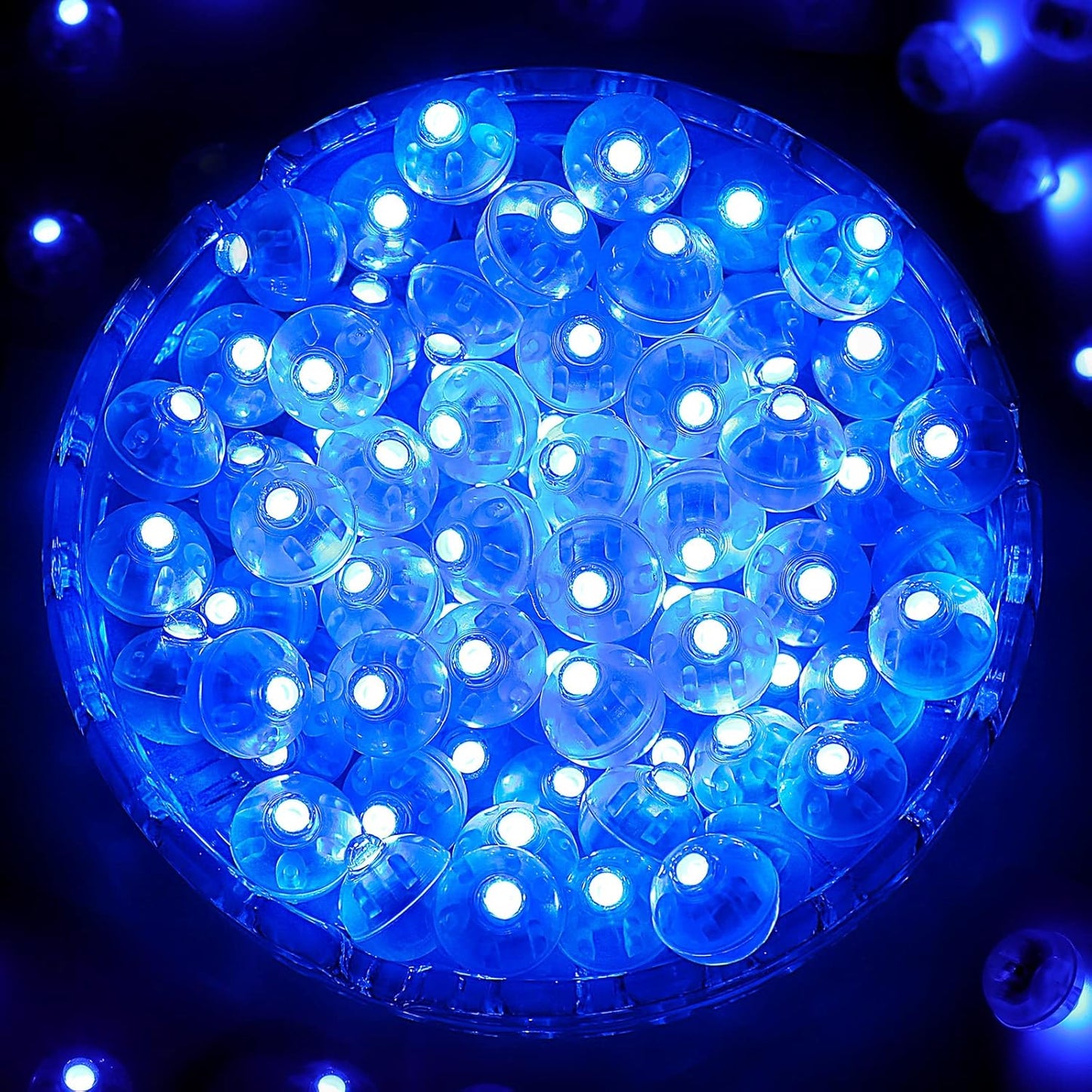 ZGWJ 50PCs Mini Led Lights for Paper Lantern, Blue Led Balloons Light up Balloons for Neon Party Lights Easter Eggs Christmas Halloween Birthday Party Wedding Decoration