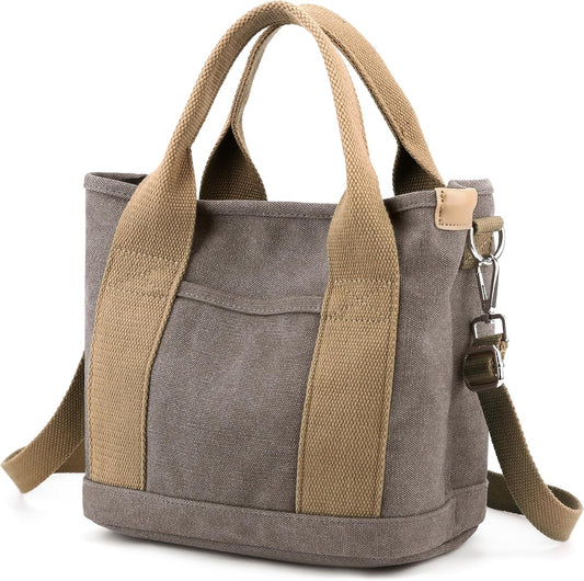 Small Tote Bag with Zipper Tote Bag for Women Canvas Crossbody Bag Shoulder Bag Satchel Hobo Bag Messenger Bag 2025