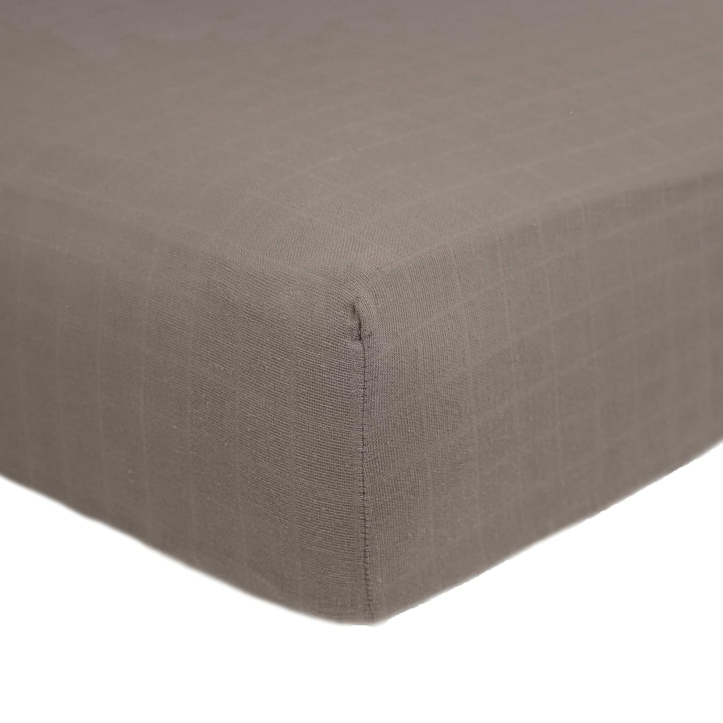 Little Unicorn Premium Crib Sheet | Breathable & Super-Soft Muslin Fabric (Mocha)