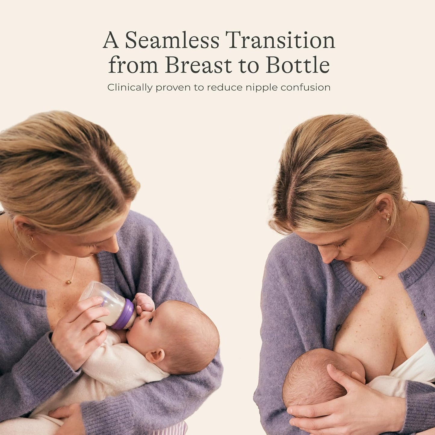 Lansinoh Anti-Colic Baby Bottles for Breastfeeding Babies, 5 Ounces, 3 Count, Includes 3 Slow Flow Nipples, Size S