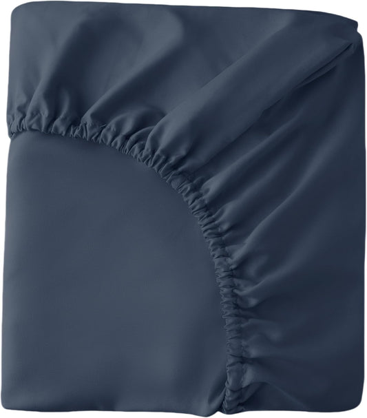 HBHLFZ Crib Sheets for Boys, Girls, 28x52 Inch Fitted Crib Sheet - 8 Inch Deep Pocketed Fixed Sheet - Soft and Comfortable Microfibre - Fits Standard cot and Toddler mattresses, Dark Blue