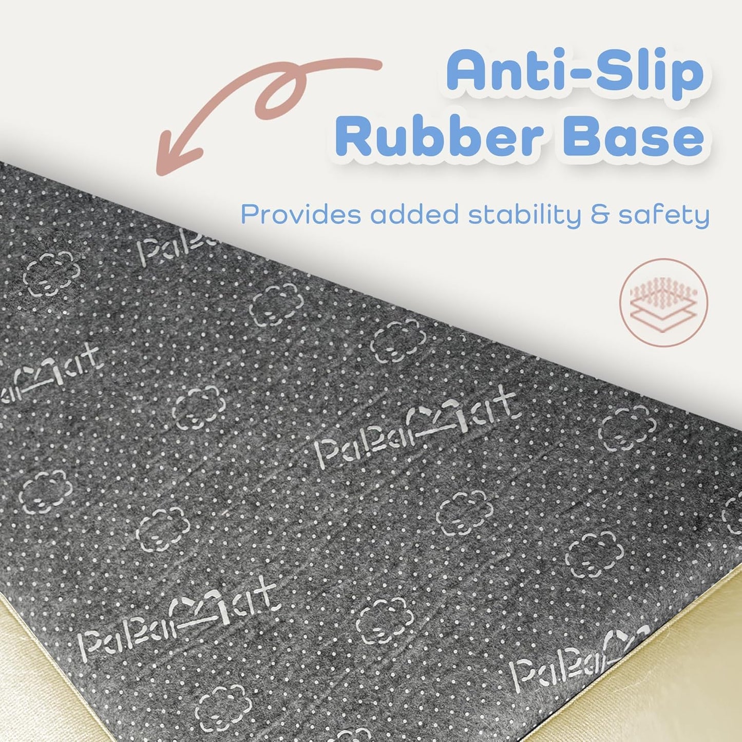 1.3" Thick Baby Floor Play Mat 50x50, Basic Padded Foam Mat for Tummy Time Crawling, Non Slip Cushioned for Babies Toddlers Infants Kids (Cream)