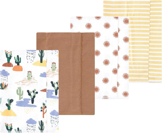 Luvable Friends Hudson Baby Flannel Burp Cloths 4pk, Desert Trail