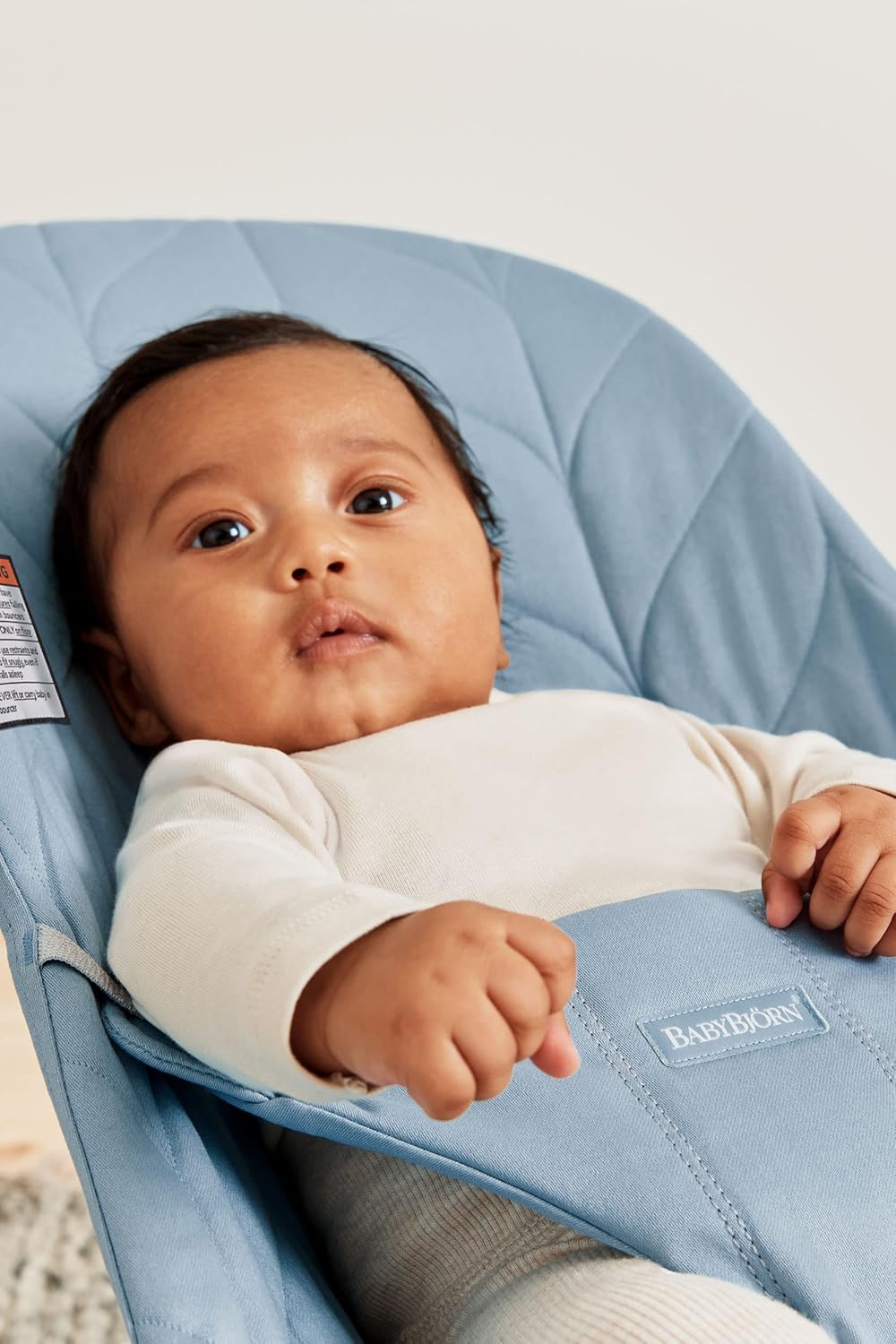 BabyBjörn Bouncer Bliss, Cotton, Petal Quilt, Blue