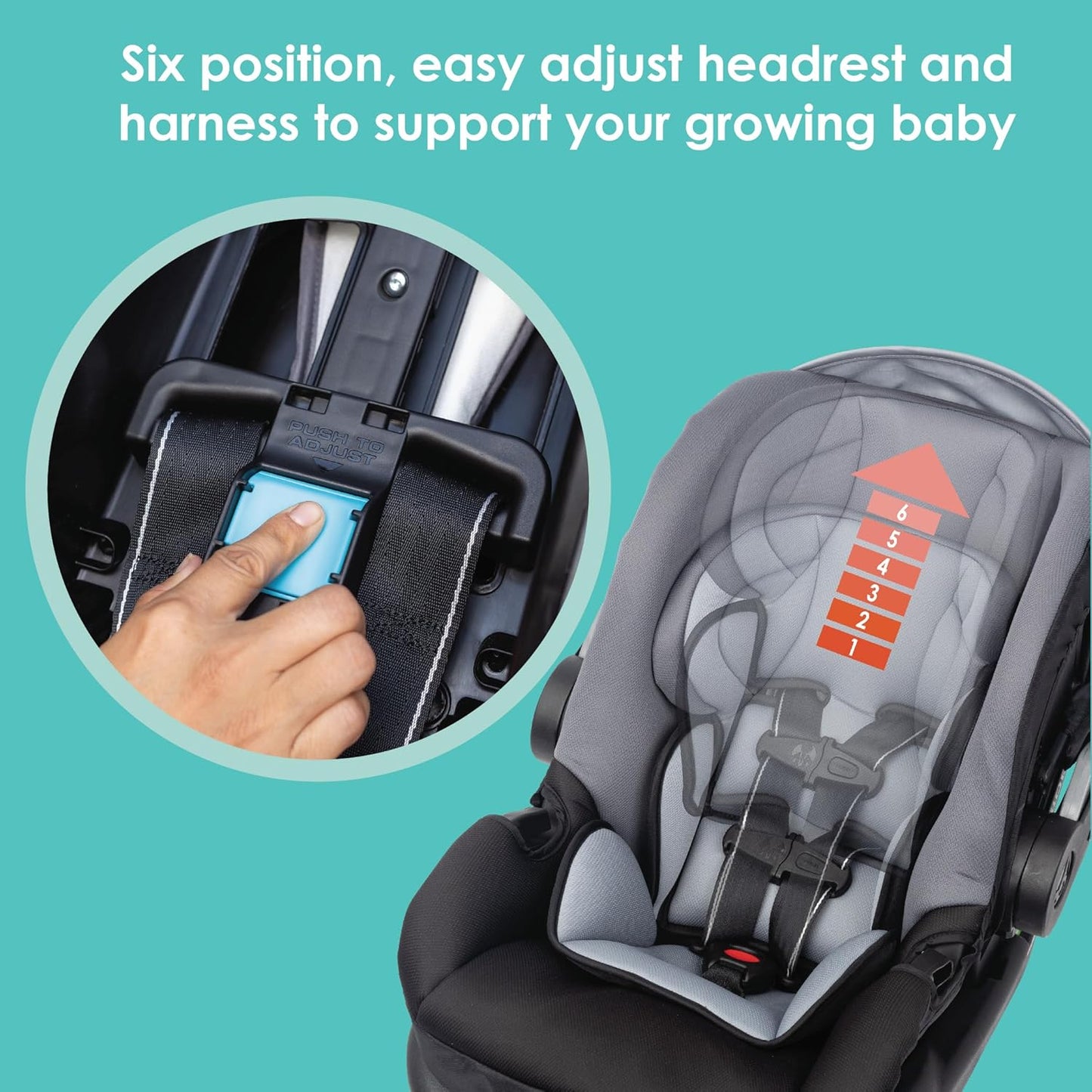 Baby Trend Tango PRO Travel System with Secure-Lift Infant Car Seat, Dash Black