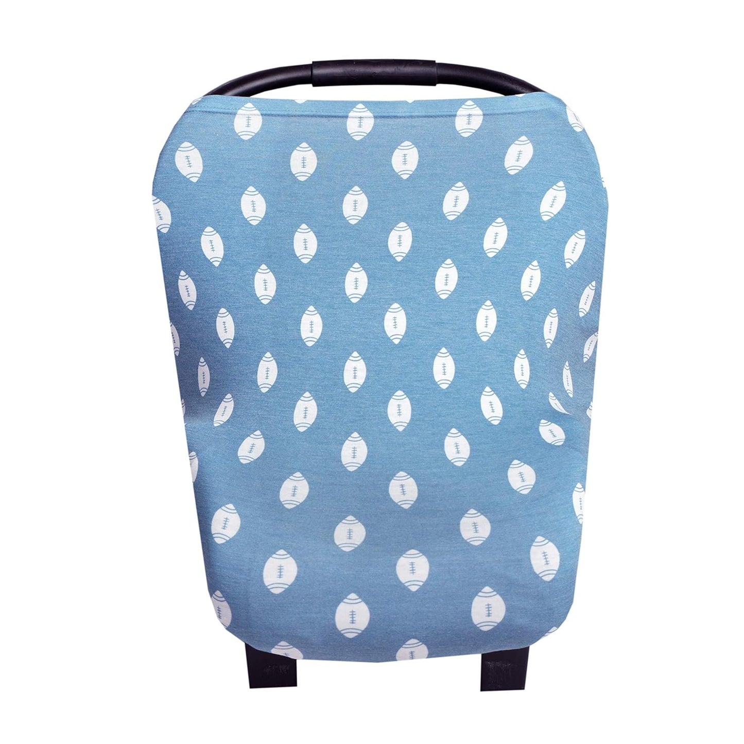 Baby Car Seat Cover Canopy and Nursing Cover Multi-Use Stretchy 5 in 1 Gift Quarterback by Copper Pearl